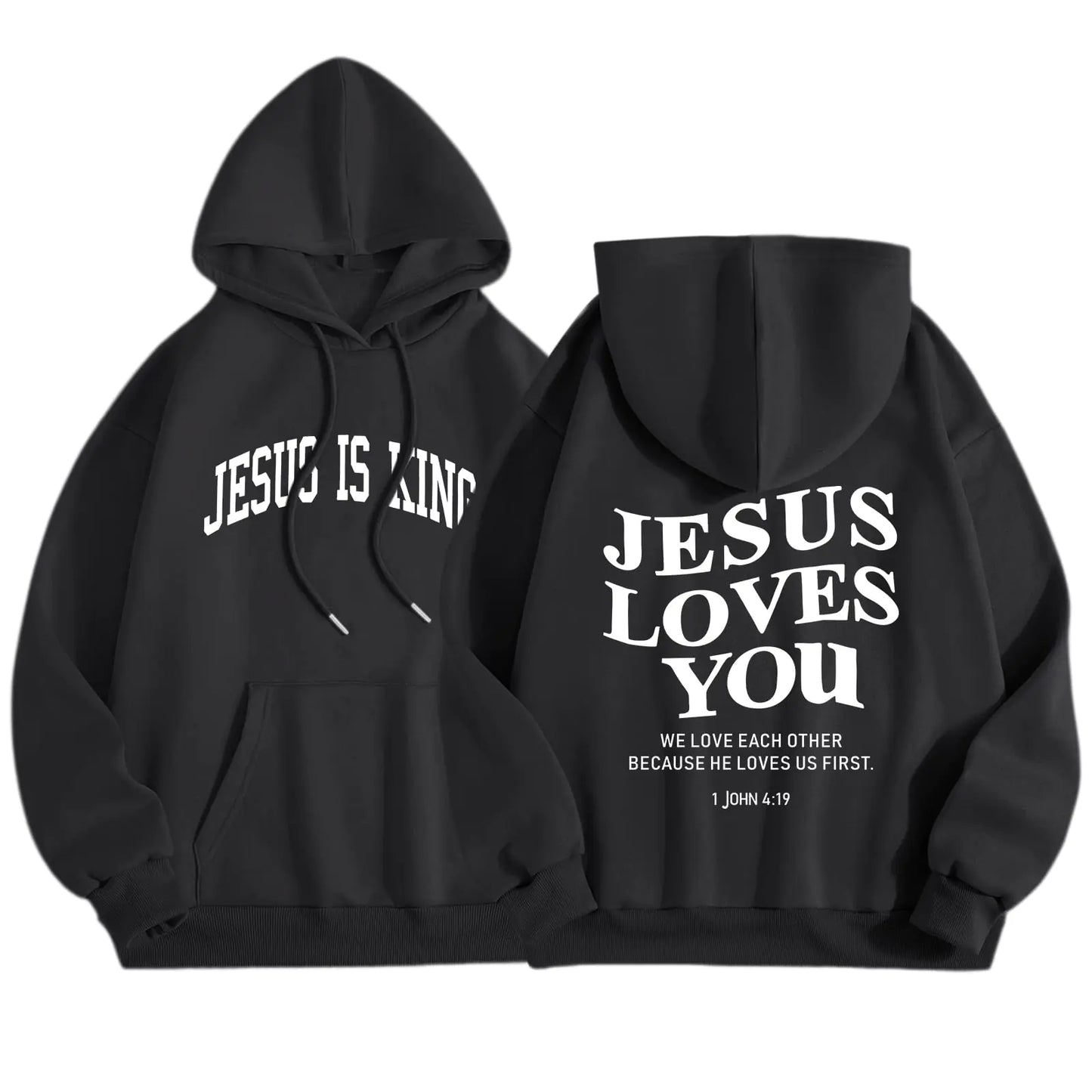 Christian Jesus Loves You Hoodies Women Religious