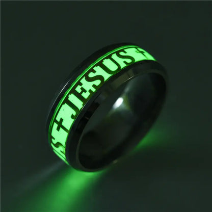 Glow in the Dark Christian Jesus Ring