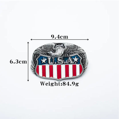 USA Flag Fashion Men's Genuine Leather Belt