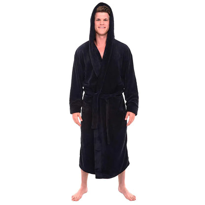 Super Big Men's Long-Sleeved Bathrobe Gown