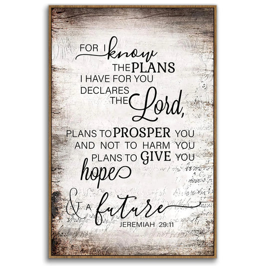Jeremiah 29:11 Wall Art Framed