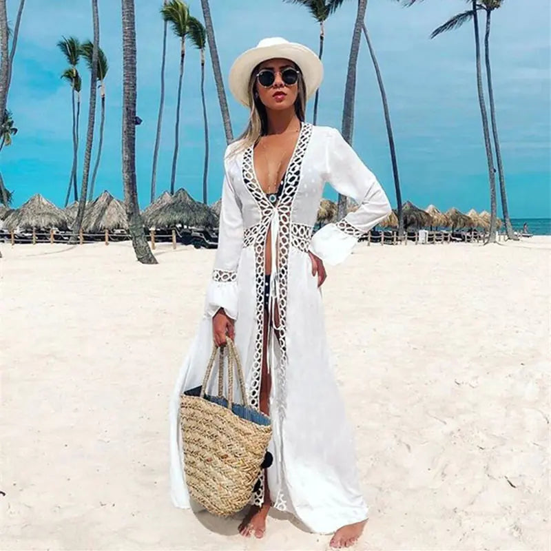 2026 Women's Beach Cover-Up with Lace Design