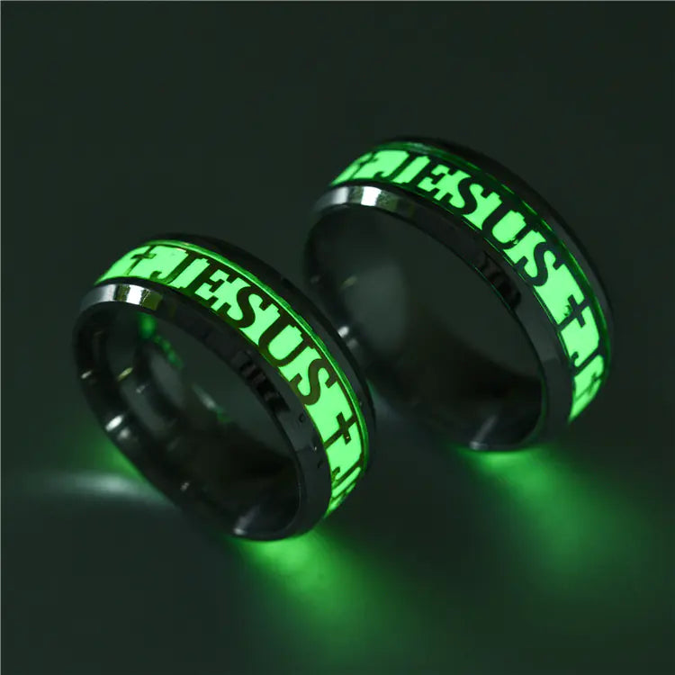 Glow in the Dark Christian Jesus Ring