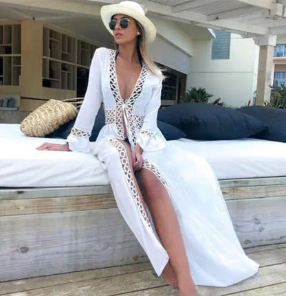 2026 Women's Beach Cover-Up with Lace Design