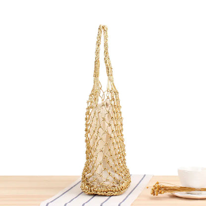 Solid Color Hand-Crocheted Tote Bag