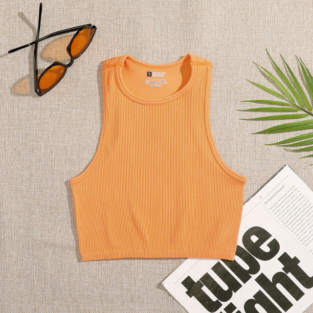 Women Workout Tank Top orange S