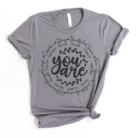 Love in Faith | Christian T-Shirts for Women | Faith-Based Apparel | Christian Gifts (US Alpha X-Large Regular Regular Heather Storm)