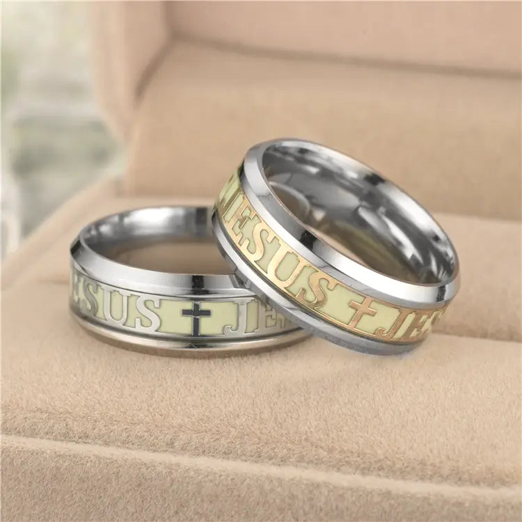 Glow in the Dark Christian Jesus Ring