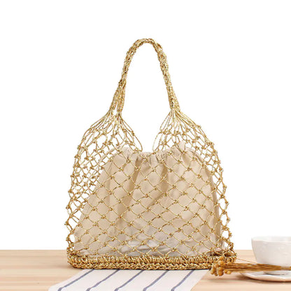 Solid Color Hand-Crocheted Tote Bag