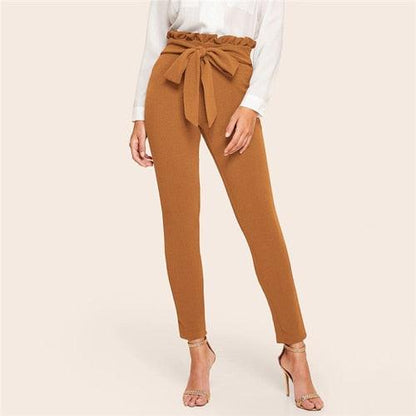 High Waist Pants Camel