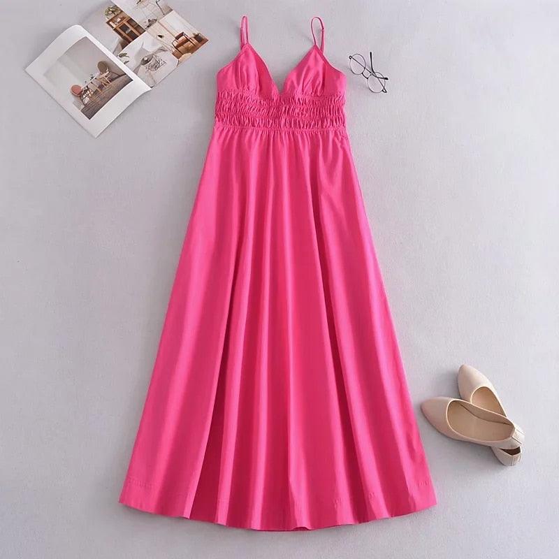 Long Maxi Dress Pink P