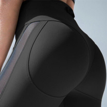 Women Fitness Spandex Leggings Black L